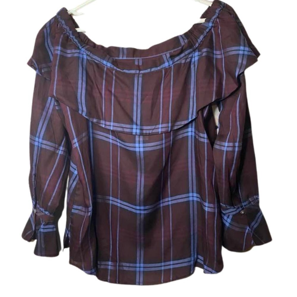 NWT Ann Taylor LOFT Off Shoulder Ruffle Top Size Small